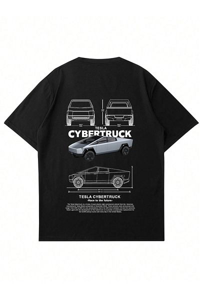 Mad&Calf Μπλουζάκι Unisex Cybertruck με στάμπα με λαιμόκοψη