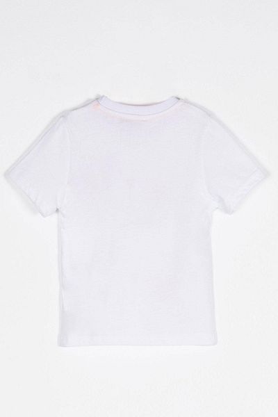 zepkids Crew Neck Short Sleeve Lets Do This Print White Color Boy's T-shirt with Mesh Pocket
