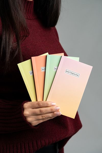 Fly Notes 10-15 cm 64 pagini Set caiete școlare fără linii - Seria Gradient