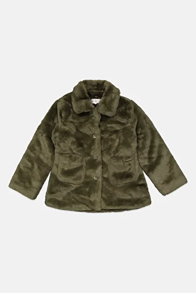 Nicole Miller Kids Girl Faux Fur Softshell Jacket, Moss Green