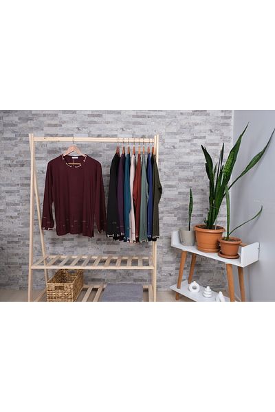 MUSTÜN Knitwear Collar Stone Embroidered Blouse