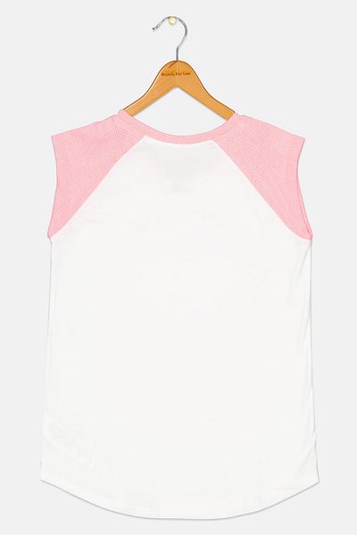 converse Kids Girl Graphic Print T-shirt, White