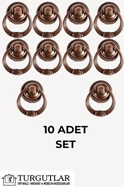TURGUTLAR Lüks Antik Halka Kulp Dekoratif Mutfak Mobilya Dolap Çekmece Kulbu ...