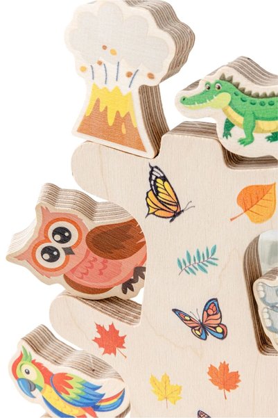 Hopiers Wooden Balance Tree / Ages 1+ / Montessori Educational and Learning Colorful Children's Toy / Safe, Fun
