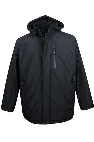 tambattal Large Size Lined Softshell Parka - Black