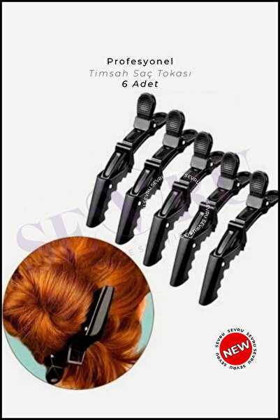 SEVRU Κλιπ μαλλιών 6 τεμαχίων Dragon Pens Hairpin Hairpin Crocodile Hair Holder