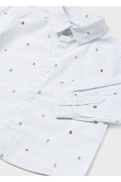 MAYORAL White Baby Boy Shirt - Bear Printed, Model 2188