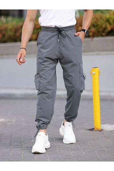 Dr Dnm Remix Men's Cargo Pants with Elastic Waist and Tie