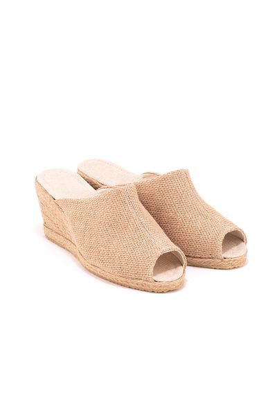 Star Tombis Women's Linen Casual Slippers - Wicker Handmade, Real Handmade Handmade