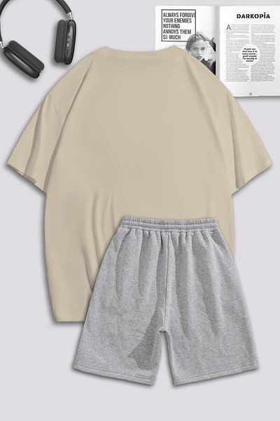 macklin Unisex One Piecemonkey D Anime Printed Oversize Tshirt and Shorts Set