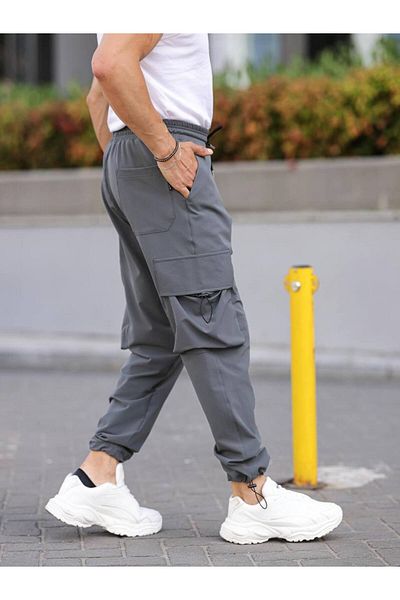 Dr Dnm Remix Men's Cargo Pants with Elastic Waist and Tie