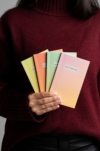 Fly Notes 10-15 cm 64 pagini Set caiete școlare fără linii - Seria Gradient