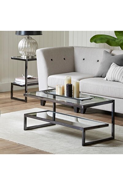 Doffo Boyd Metal Camlı Orta Sehpa