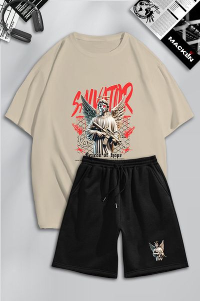 macklin Unisex Ανδρικά Γυναικεία Salvator Reacon Σετ φόρμας με εμπριμέ ειδική σχεδίαση Oversize Tshirt και σορτς