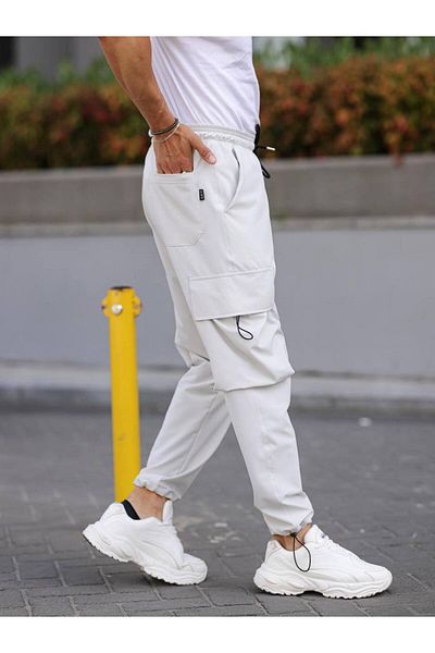 Dr Dnm Remix Men's Cargo Pants with Elastic Waist and Tie