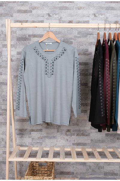 MUSTÜN Embroidery-Blouse Embroidered with Stones