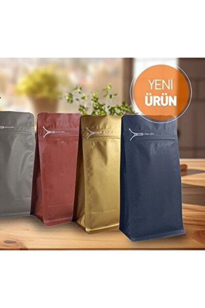 DOYPACK Mavi Kilitli Flat Bottom Buradan Açınız Torba 11x21+4 Cm 250 Gr-100