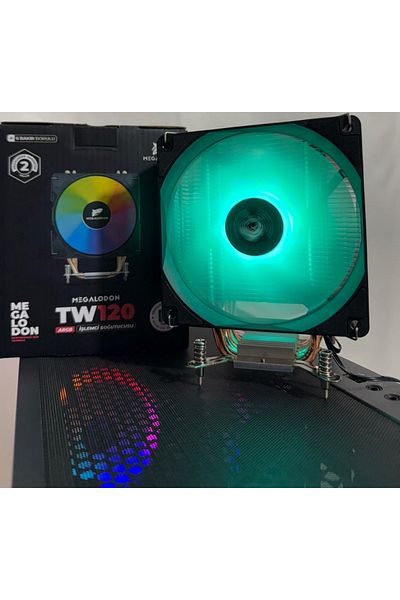 MEGALODON TW120 6 أنابيب نحاسية ARGB Tower Type Processor Cooler CPU Fan فقط لمعالجات Intel