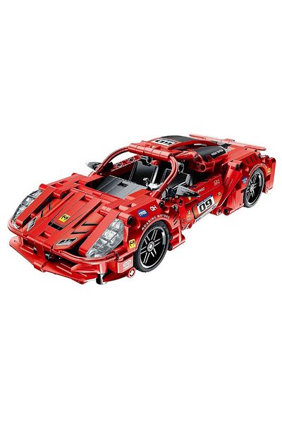 Oyuncakmatik Im. Master Pull Drop Red Super Car Creative Construction Set 437 Pieces