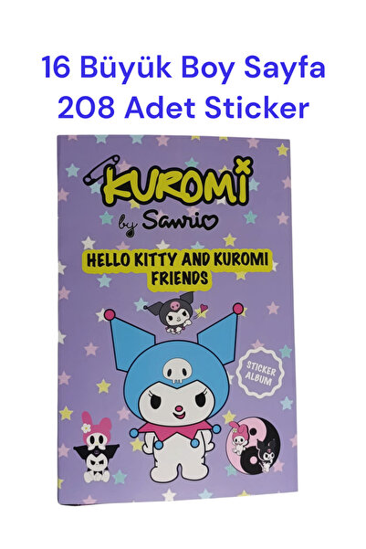 Kaptan Mavi Kuromi, Mymelody, Hello Kitty, Cinnamoroll Büyük Boy Sticker Deft...