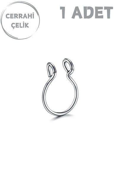 Blisse Piercing Unisex Surgical Steel Compression Cartilage Septum Speeding Nose Holeless Fake Piercing