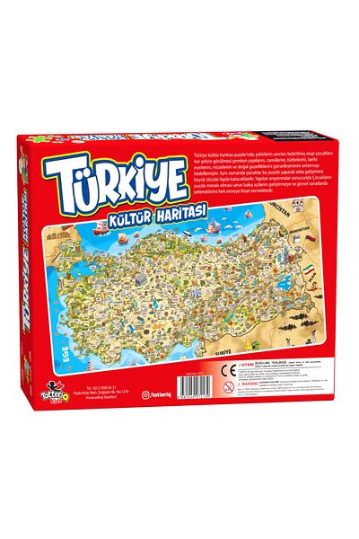 Tes Yayıncılık Türkiye Puzzle -81 Pieces Türkiye Map Puzzle 28x40cm (puzzle Türkiye)