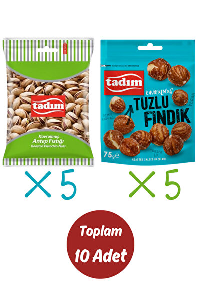 Tadım 5'er Paket Antep Fıstığı % Tuzlu Fındık -Minik Paket, Maksimum Tazelik ...