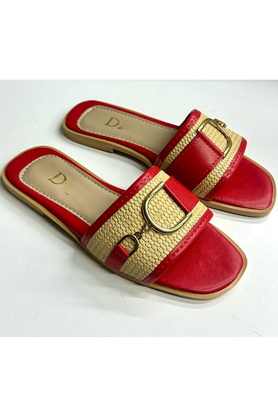 Tradinyom Casual Women's Leather Slippers, Suitable for Home and Guests, Provide a Stylish and Modern Look.
