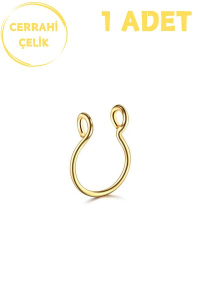 Blisse Piercing Unisex Surgical Steel Compression Cartilage Septum Speeding Nose Holeless Fake Piercing