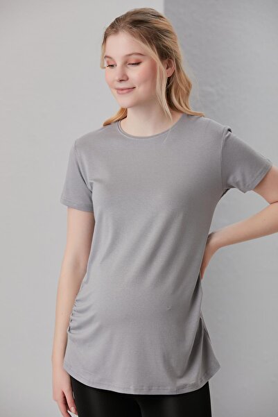 LİYACA Viscose Basic Maternity T-Shirt