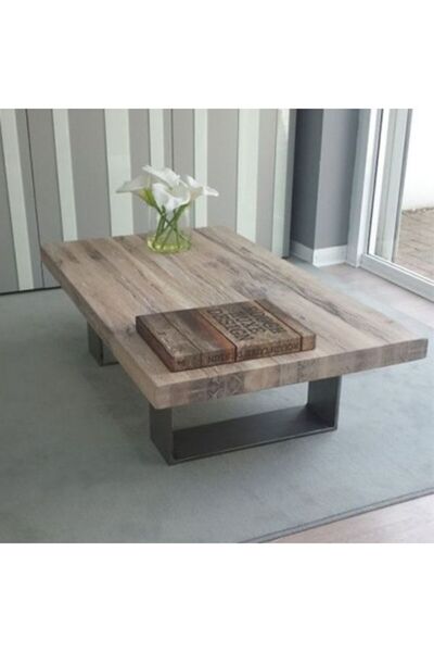 Doffo Potery Masif Panel Ahşap Orta Sehpa