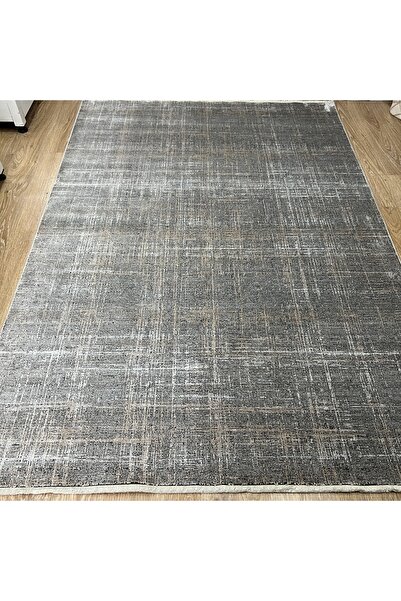 Hoomrugs Elexus Halı Ruby 2485 Koyu Gri Düz Kırçıllı Salon Halısı
