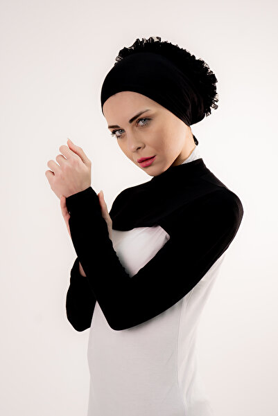 Şalcenneti.com Μανίκι ζιβάγκο με λαιμόκοψη μαύρο χρώμα