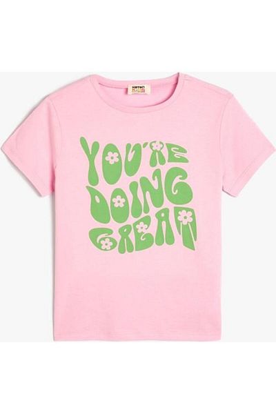Koton Pink Girl's T-shirt - 4skg10564ak