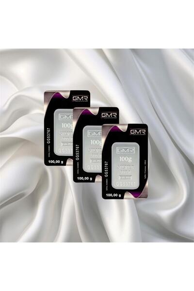 Efnan Kuyumculuk 3 Adet 100 Gr Gmr Gümüş Külçe