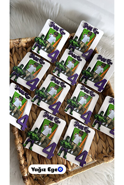 Mgs Hulk Konseptli Doğum Günü Magneti (15 ADET)