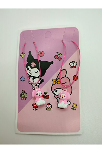 Mia Giyim 2'li Sevimli My Melody Arkadaşlık Best Friends Çift Ayarlanabilir İpli Kolye