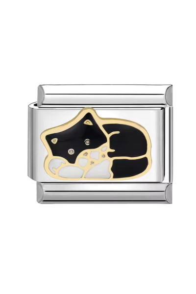 Bluw Jewelry Kedi Desenli İtalyan Charm K1