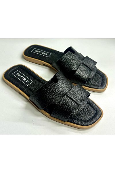 Tradinyom Casual Women's Sports Leather Slippers, Suitable for Home and Guests, Providing a Stylish and Modern Look