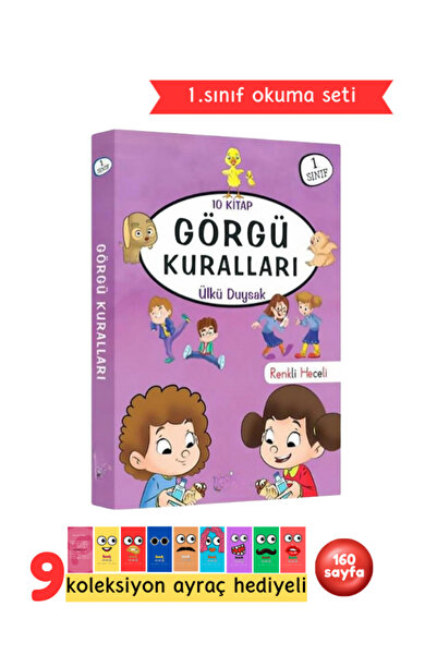 Pembe Yayınevi 1.Sınıf Görgü Kuralları Okuma Seti 10 Kitap