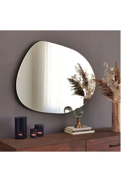 L' CAPO Luna Asimetrik Model Çerçevesiz Ayna Duvar Aynası Konsol Aynası Banyo...