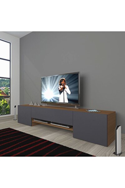 Decoraktiv 1e1 Mdf Tv Ünitesi Tv Sehpası - Ceviz - Antrasit