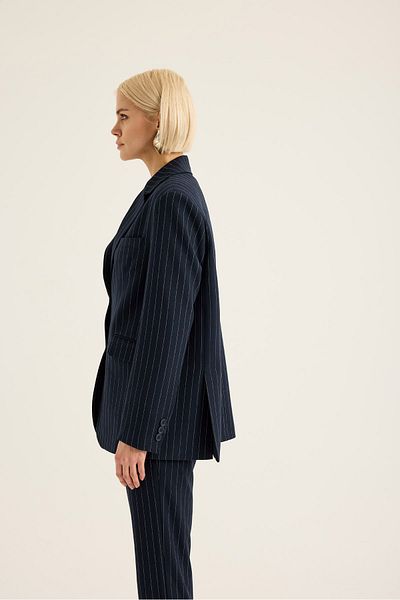 SEVİLEN Jachetă blazer cu dungi cu două fante