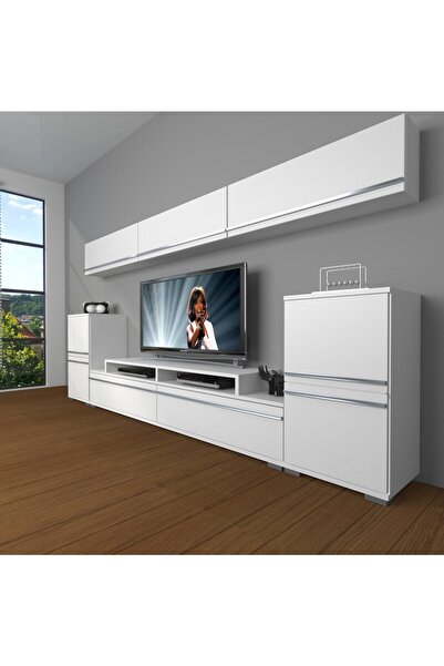 Decoraktiv Ekoflex 9 Mdf Tv Ünitesi Tv Sehpası - Parlak Beyaz