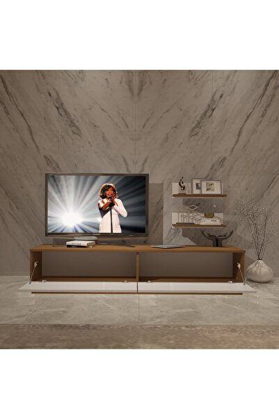 Decoraktiv Eko 4b Mdf Std Tv Ünitesi Tv Sehpası - Ceviz - Beyaz