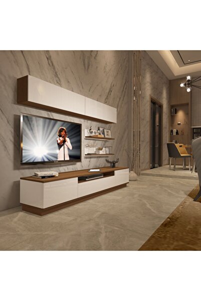 Decoraktiv Trendstyle 5s Mdf Tv Ünitesi Tv Sehpası - Ceviz - Beyaz