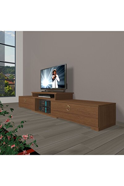 Decoraktiv Flex 4 Mdf Gold Tv Ünitesi Tv Sehpası - Naturel Ceviz