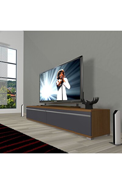 Decoraktiv Eko 140t Mdf Tv Ünitesi Tv Sehpası - Ceviz - Antrasit