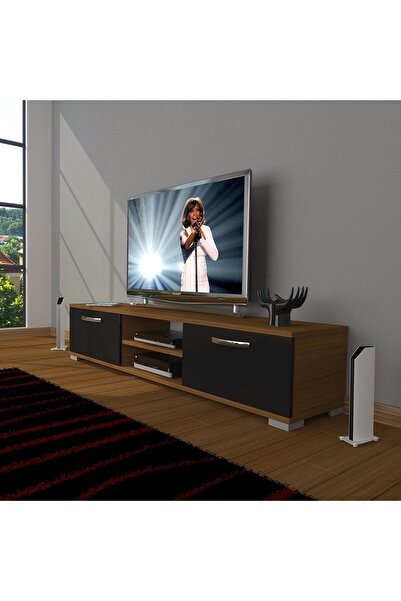 Decoraktiv Eko 140 Mdf Dvd Tv Ünitesi Tv Sehpası - Ceviz - Siyah
