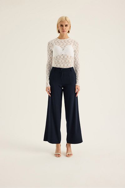 SEVİLEN Pantaloni largi cu talie înaltă